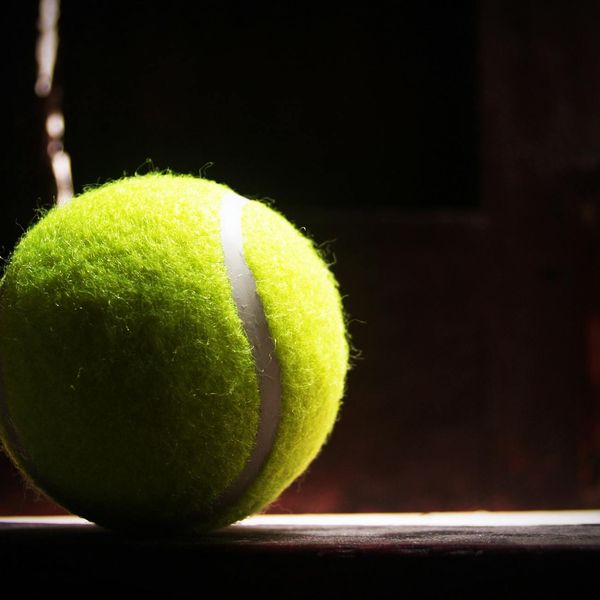 Close up of sports equipment on dark background